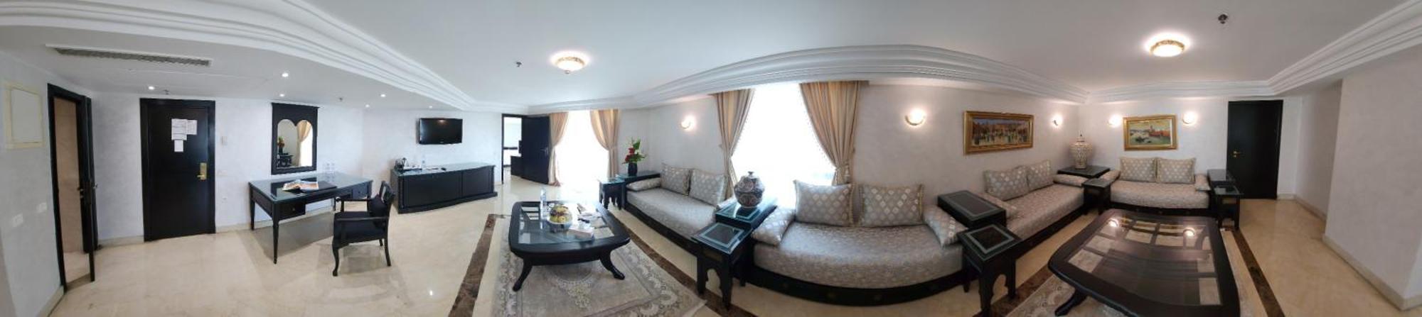 Farah Rabat Hotel Bagian luar foto A living room in a hotel