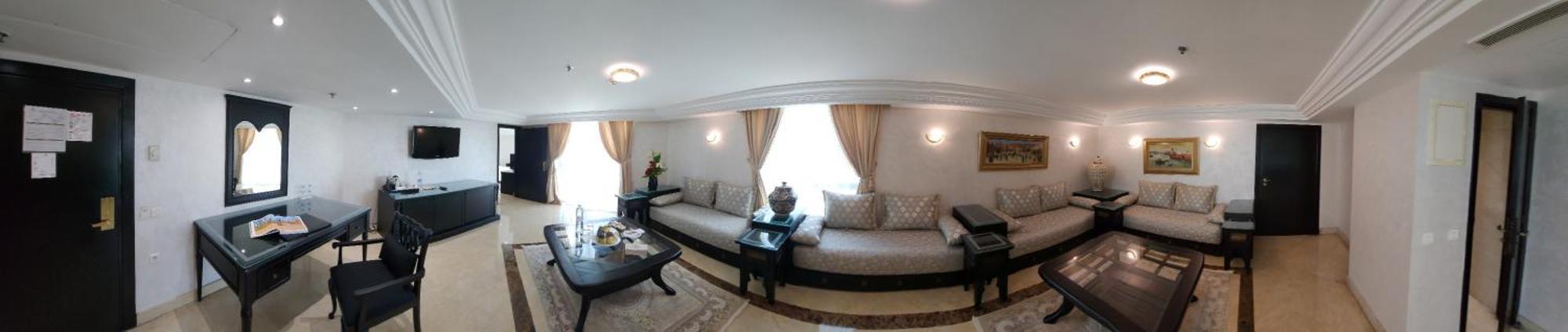 Farah Rabat Hotel Bagian luar foto A living room in a hotel